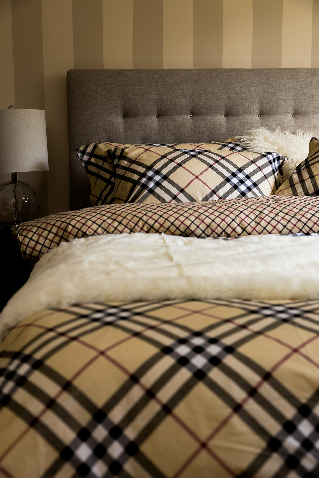 Ensemble de Housse 6 pièces en coton à carreaux Banff Grandeur Queen