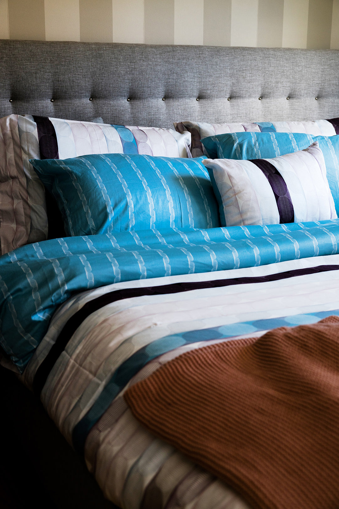 Ensemble de housse de couette Imprimer Réversible Bermuda Grandeur Queen