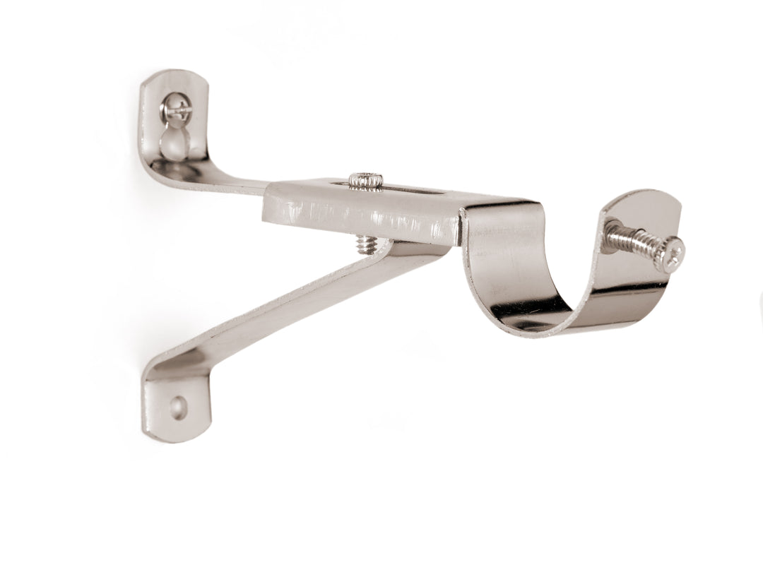 Tringle à rideaux extensible Luna en faux bois et inox