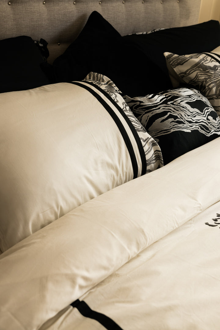 Kenya Embroidered Animal Pattern Cotton 6 pc Duvet Cover Set