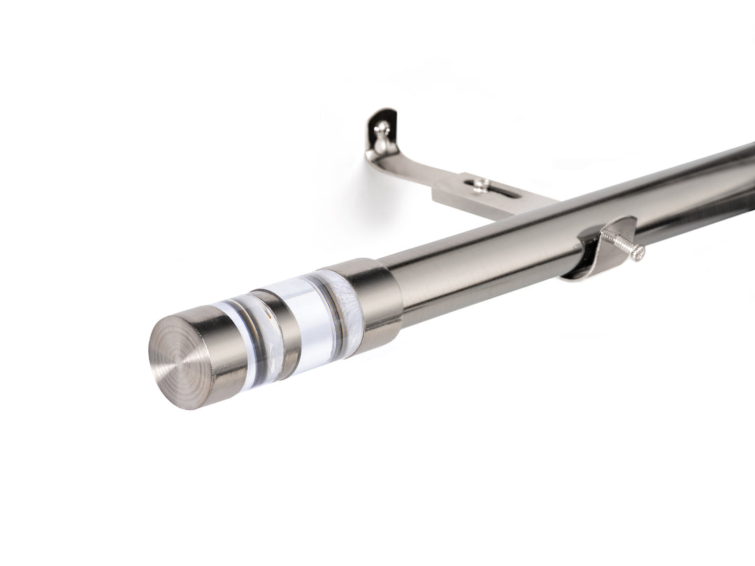 Collection de tringles à rideaux extensibles Murano en acier inoxydable