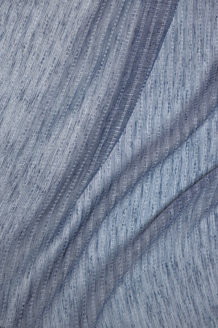 Jacquard rayé Marine transparent Nobile Avec Oeillets