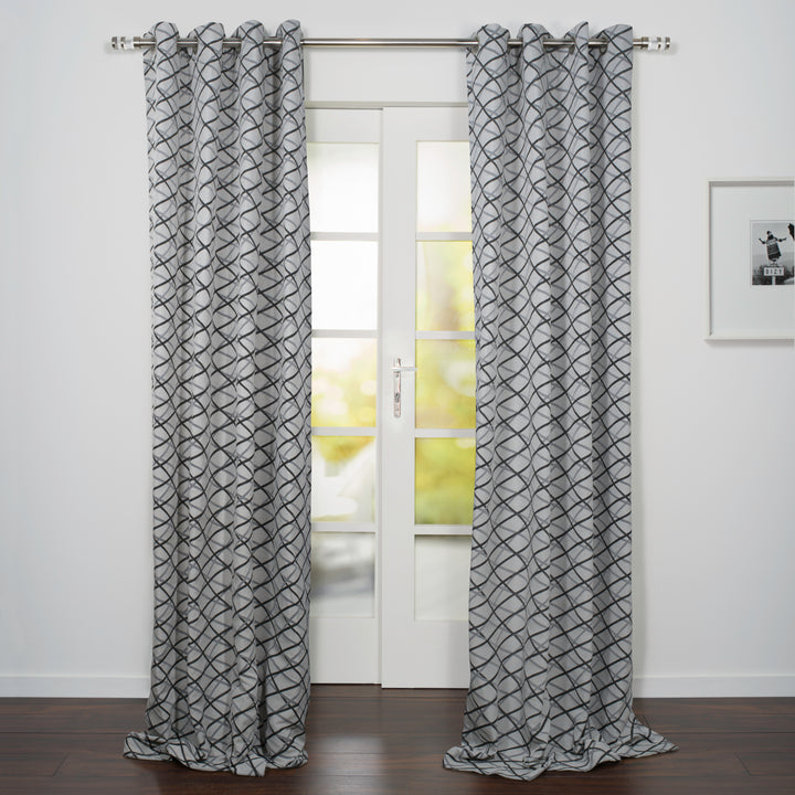 Rideau Jacquard Style Abstrait Lugano Avec Oeillets 54"x95"