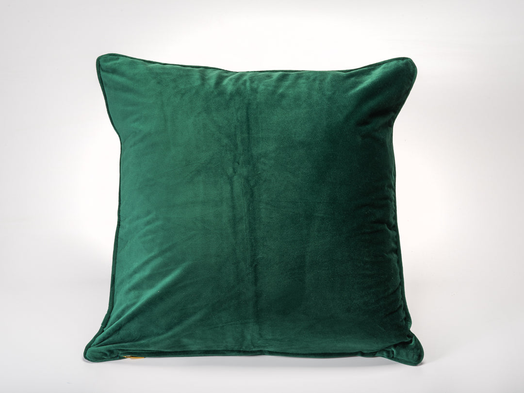 Oreiller Décoratif en Velours pelucheux Vert Chasseur