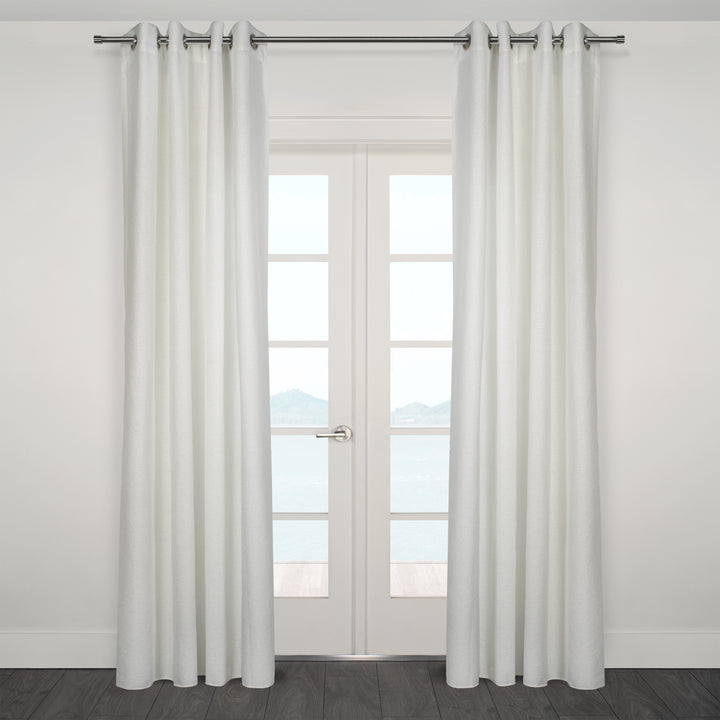 Chieti Light filtering White  Jacquard Curtain 52"x 95"