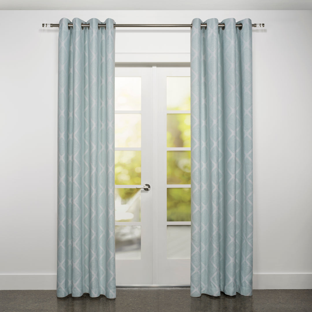 Rideau Assombrisant Motif Diamand Jade Avec Oeillets 54"x 95"