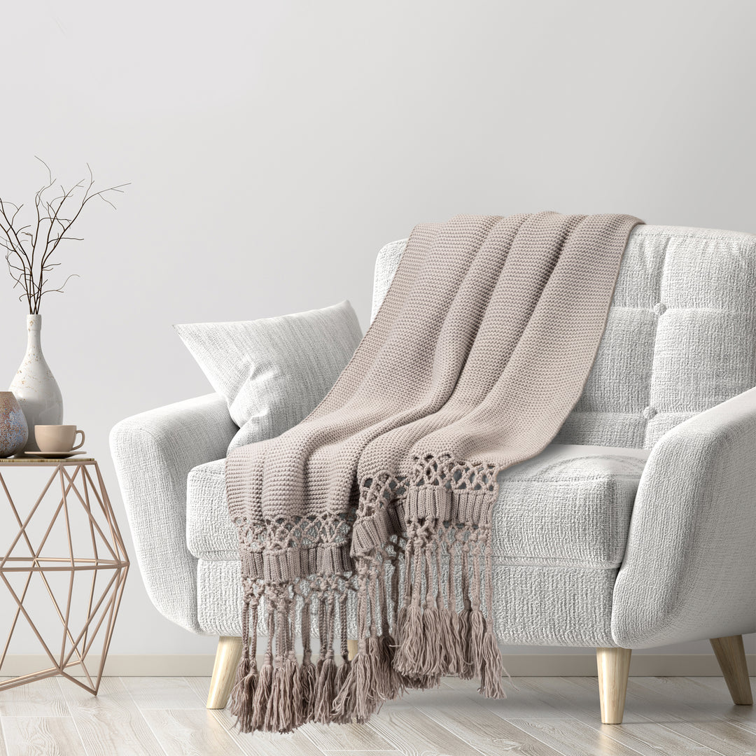 Couverture en tricot lourd très large