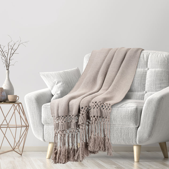 Couverture en tricot lourd très large