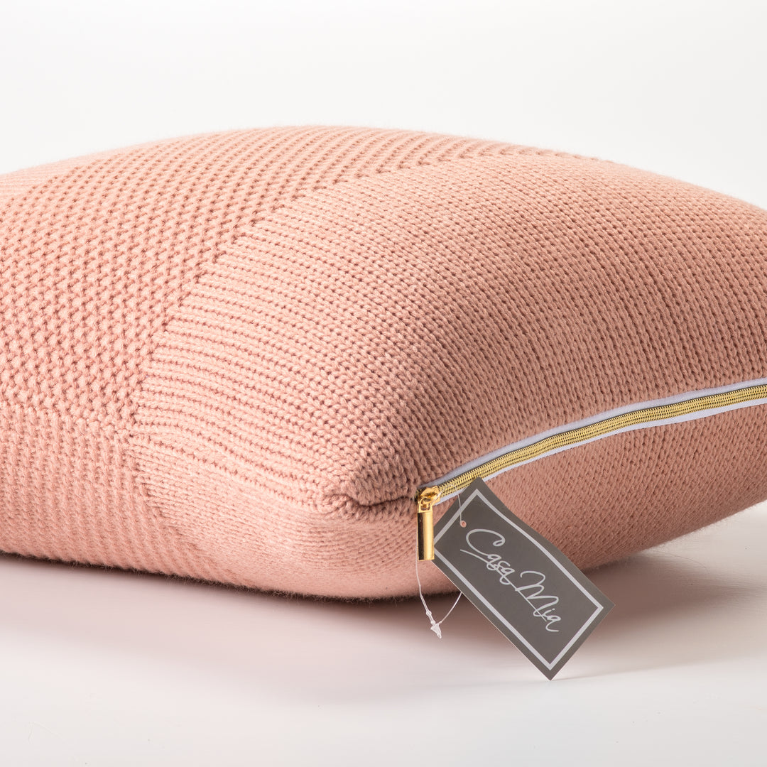 Oreiller décoratif en tricot Blush