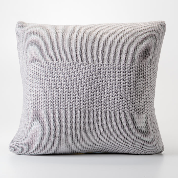 Oreiller Décoratif en Tricot Gris