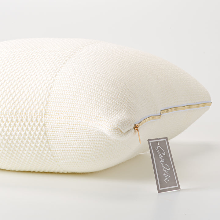 Oreiller Décoratif en Tricot crème