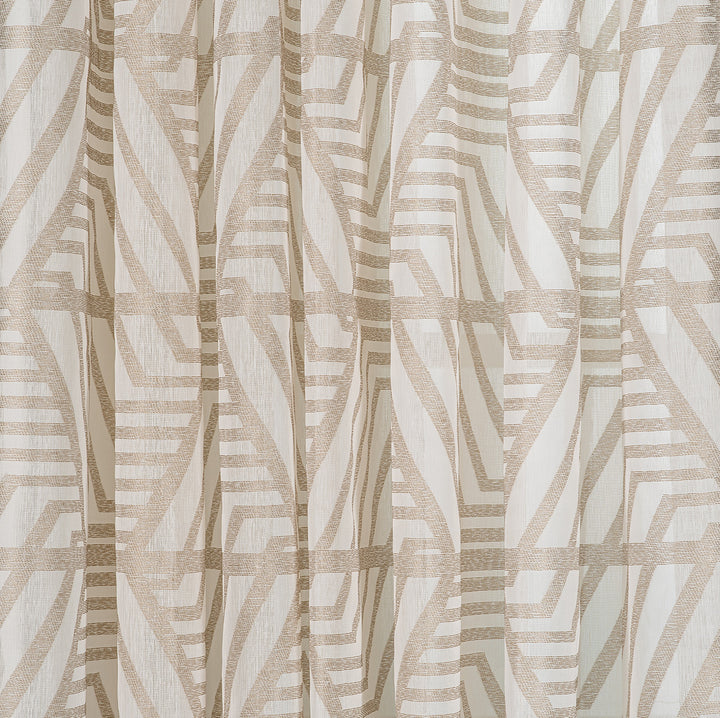 Rideau à Oeillets rétro modulaire en jacquard transparent Ligure 108"x 95"