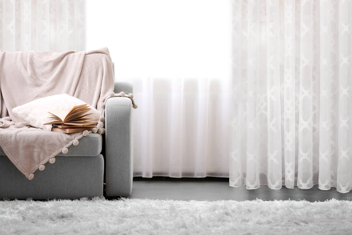 Rideau transparent à motif jacquard rétro Modena Avec Oeillets 108"x 95"