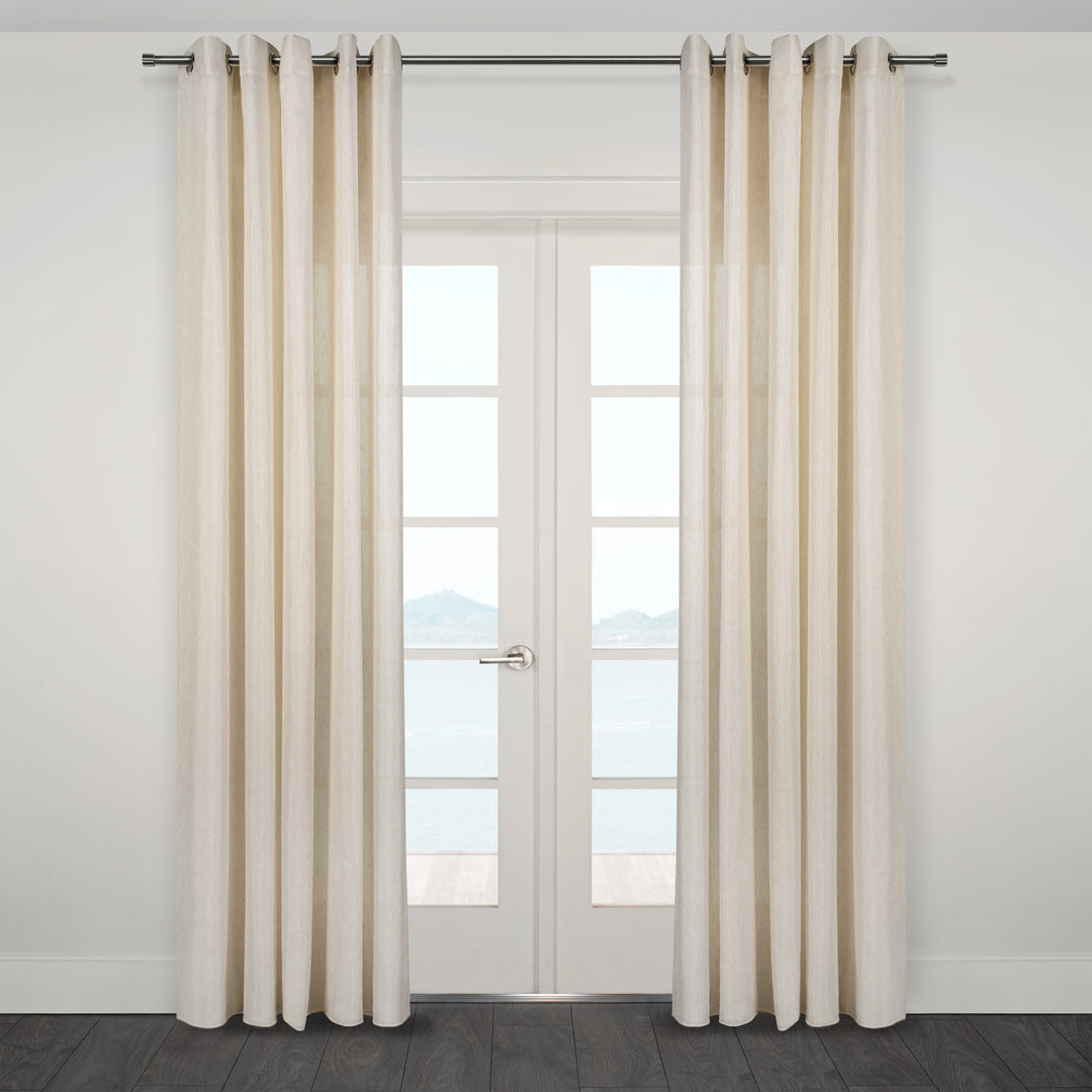 Rideau semi-transparent large en lin Pienza