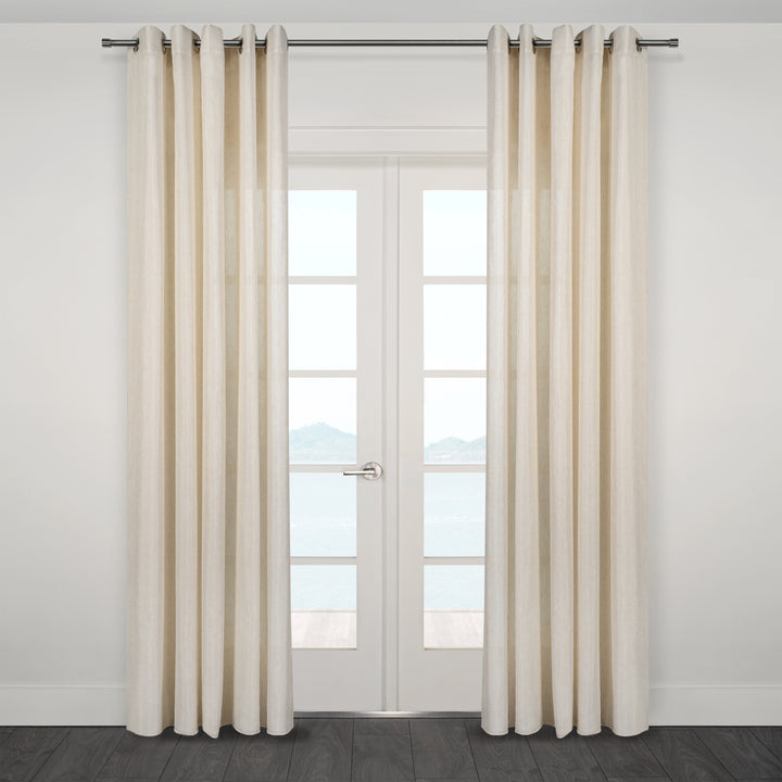 Rideau semi-transparent large en lin Pienza