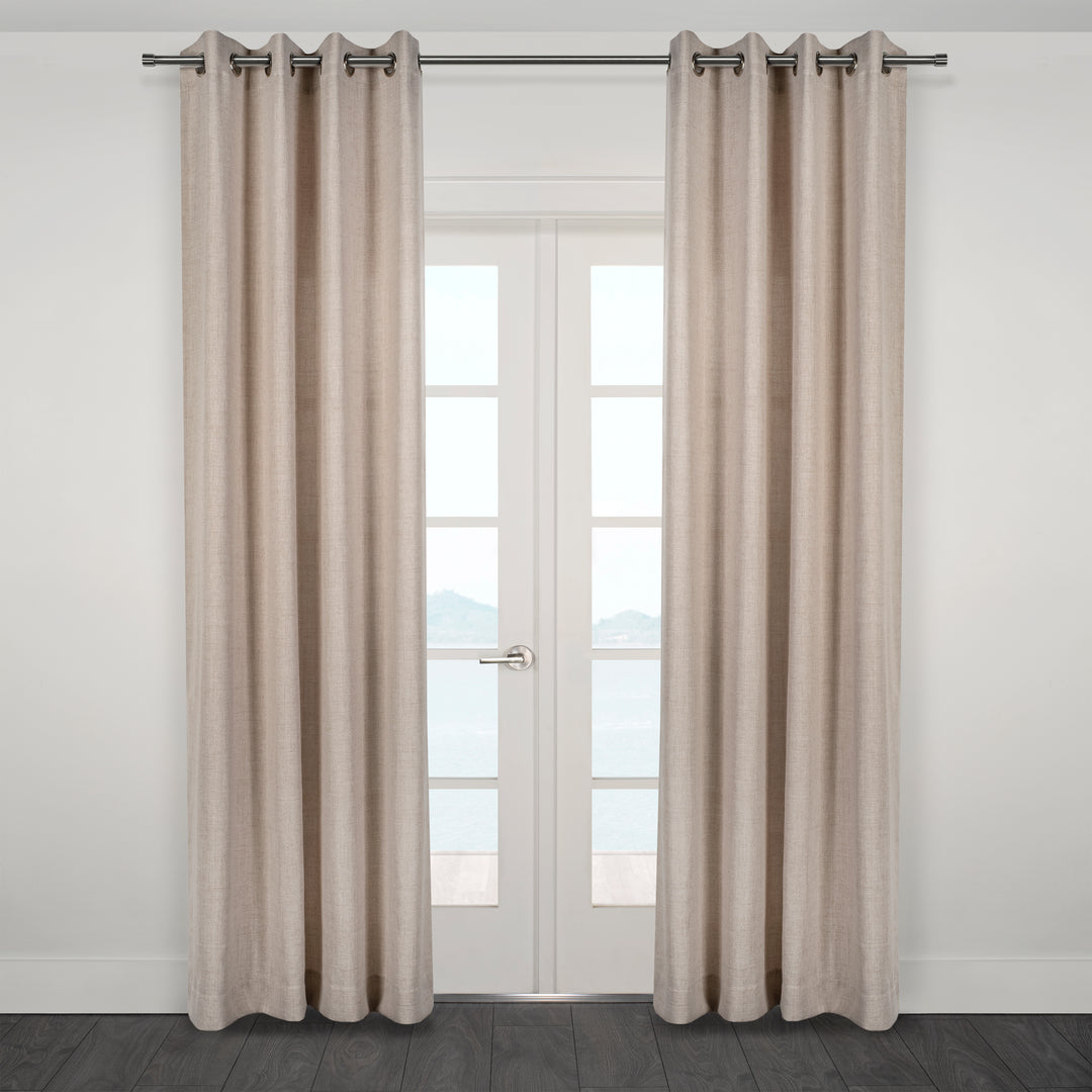 Toscana  Light filtering linen look Jacquard Curtain 52"x 95"'