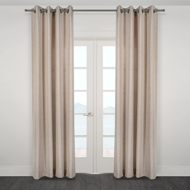 Toscana  Light filtering linen look Jacquard Curtain 52"x 95"'