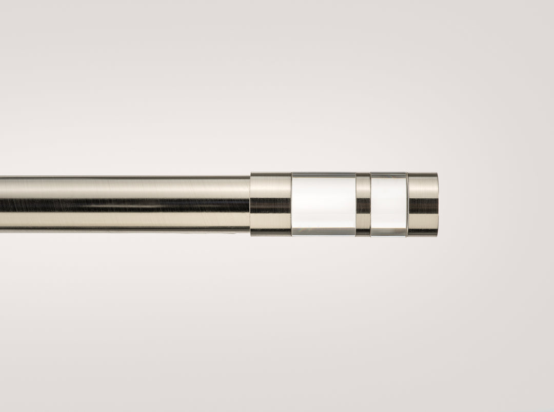 Collection de tringles à rideaux extensibles Murano en acier inoxydable