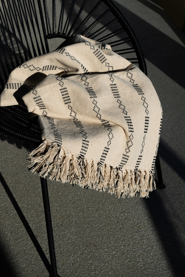 Kyoto woven texture throw blanket 50"x 60"