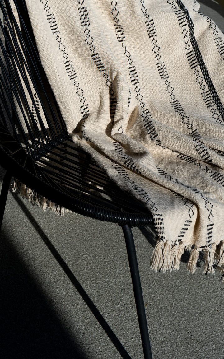 Kyoto woven texture throw blanket 50"x 60"