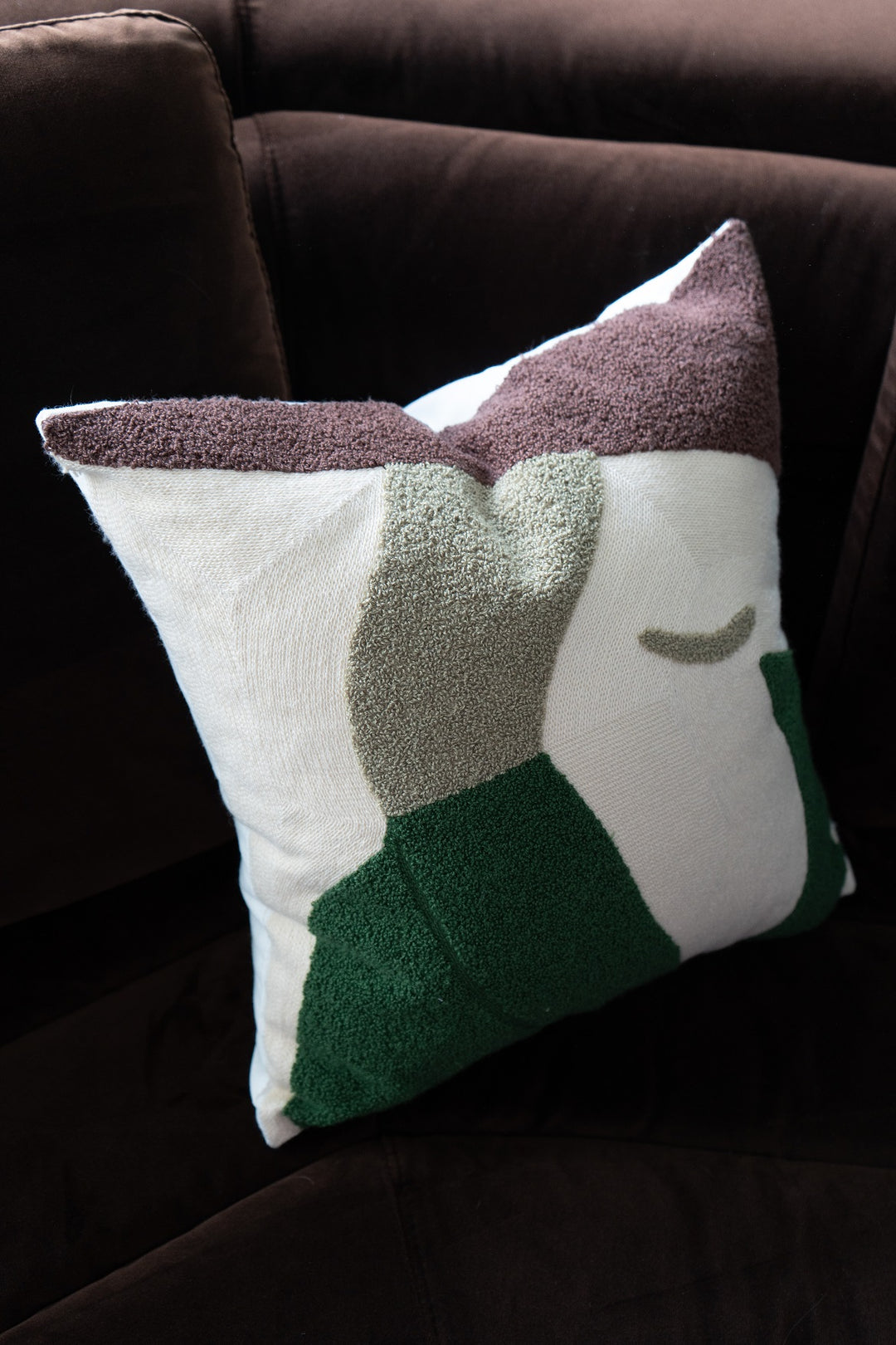 Embroidered Abstarct pillow 20"x 20"