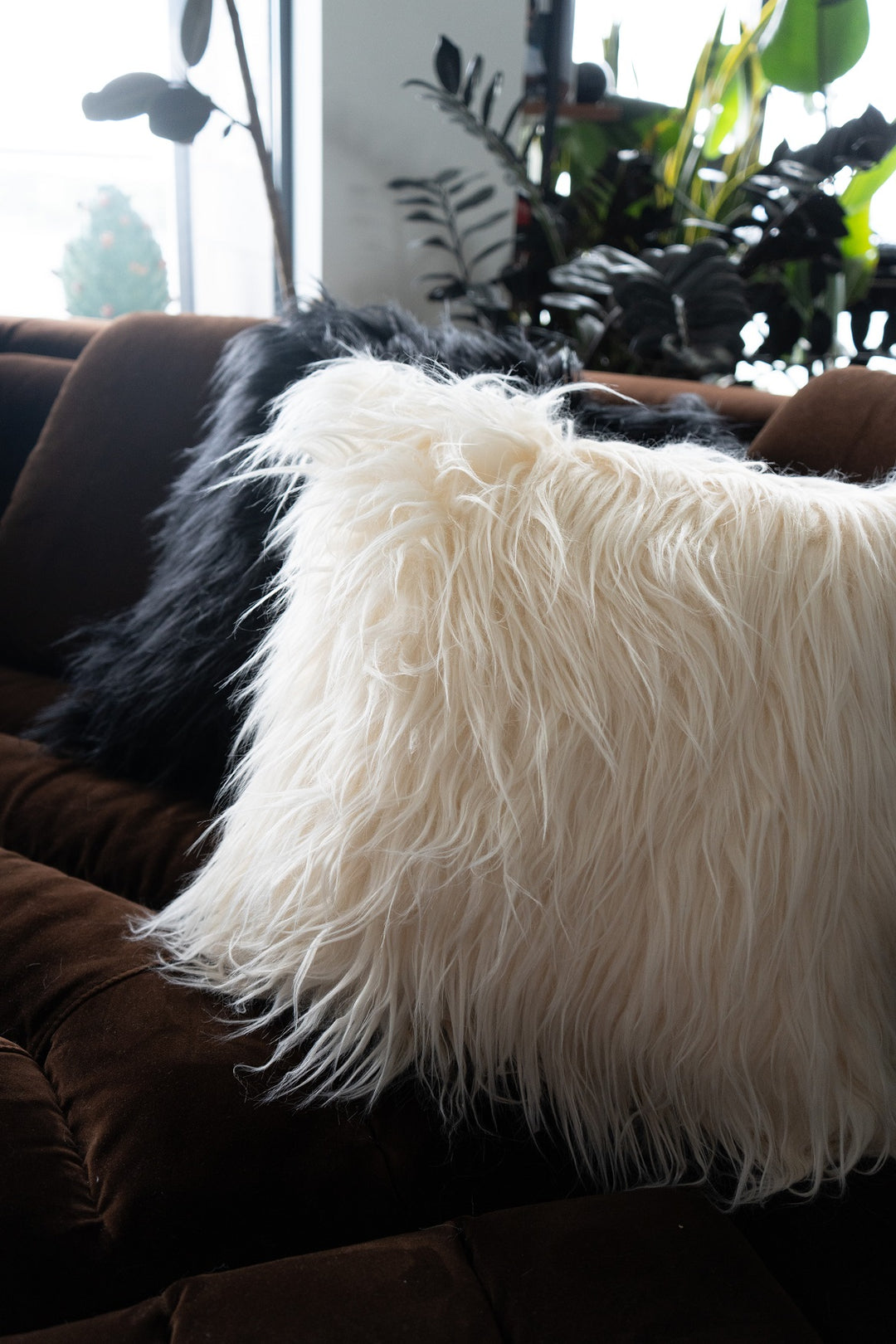 Faux Sheep fur pillows 20"x 20"