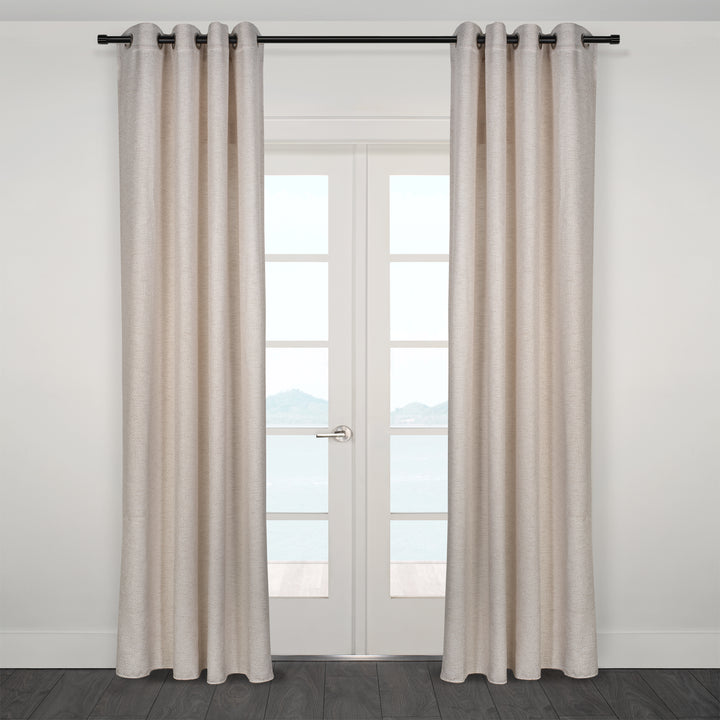 Girona Taupe Textured jacquard Curtain 54"x95"