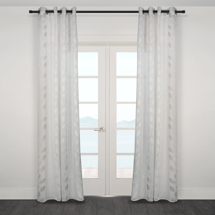Kali Earth Leaf jacquard Design Curtain 54"x95"