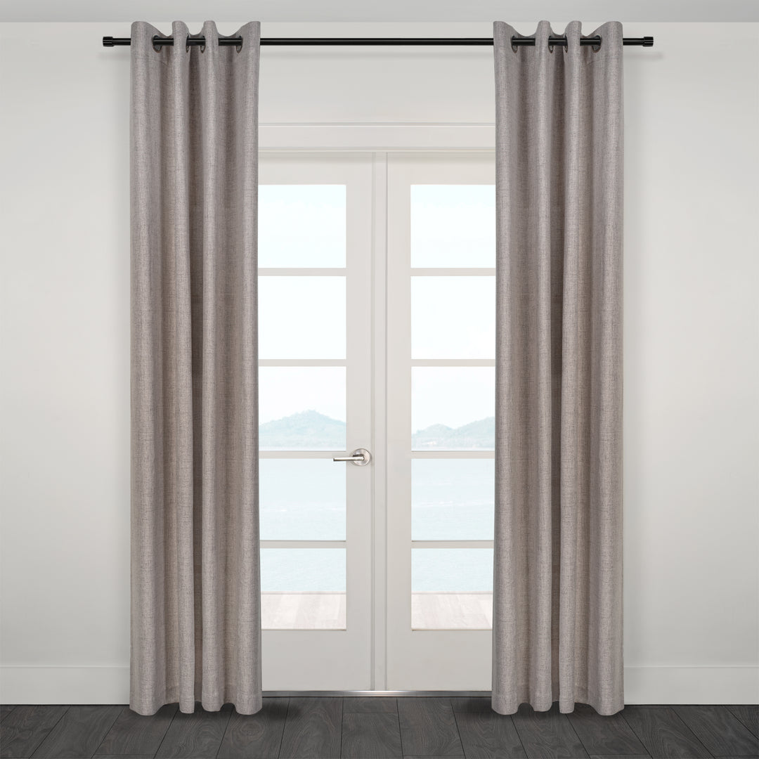 Levanto Light filtering linen look Jacquard Curtain 52"x 95"'