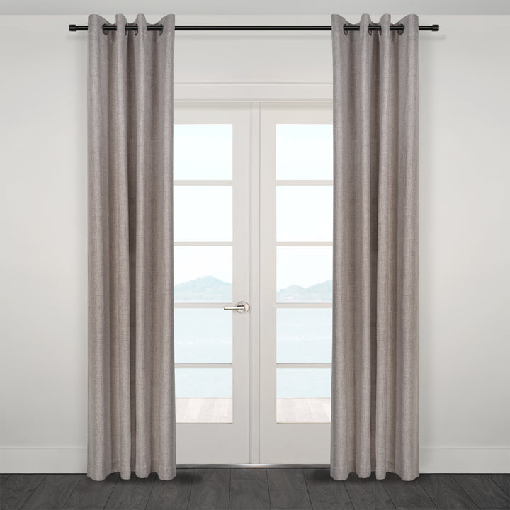 Levanto Light filtering linen look Jacquard Curtain 52"x 95"'