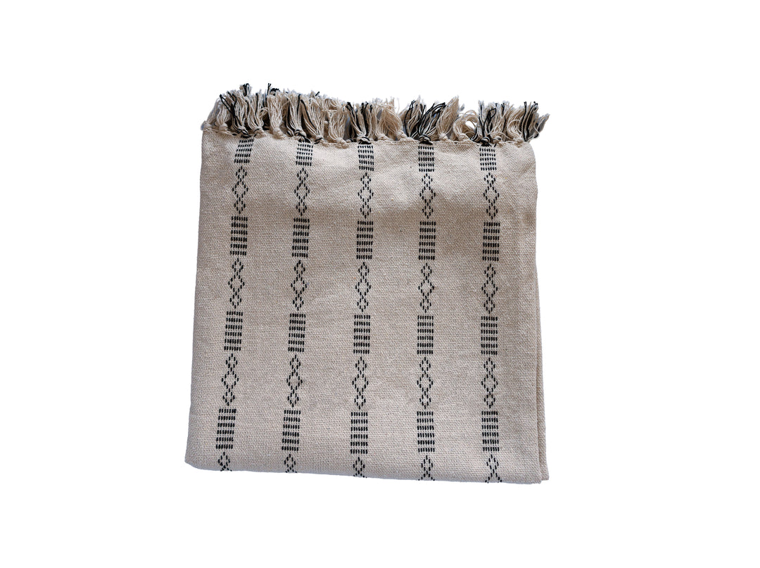 Kyoto woven texture throw blanket 50"x 60"